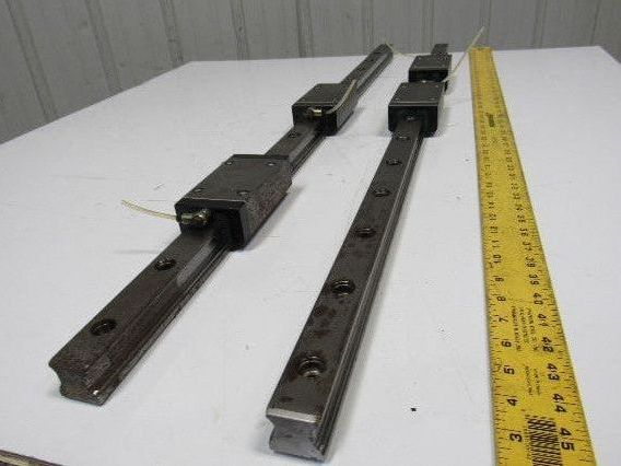Heller MC16 Z Axis Runner Block & Rails 43-15/16" OAL Star Size 35 Lot of 2