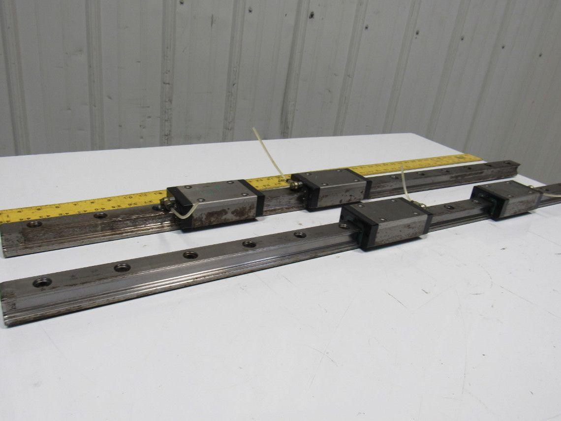 Heller MC16 Z Axis Runner Block & Rails 43-15/16" OAL Star Size 35 Lot of 2