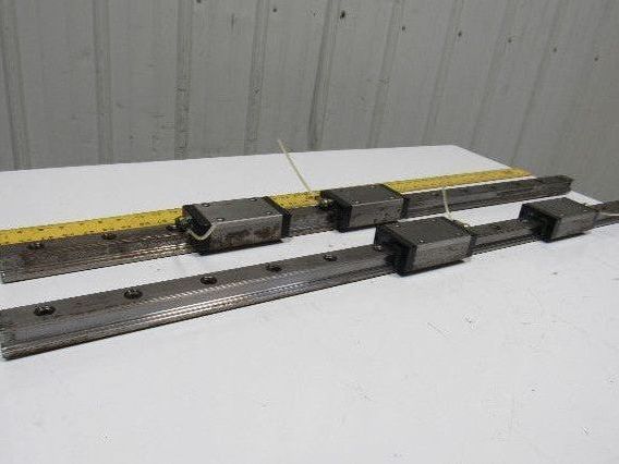 Heller MC16 Z Axis Runner Block & Rails 43-15/16" OAL Star Size 35 Lot of 2
