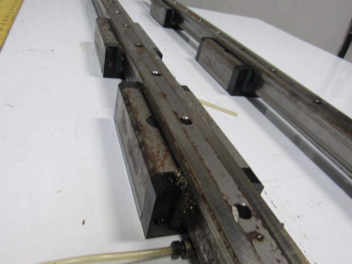 Heller MC16 Z Axis Runner Block & Rails 43-15/16" OAL Star Size 35 Lot of 2