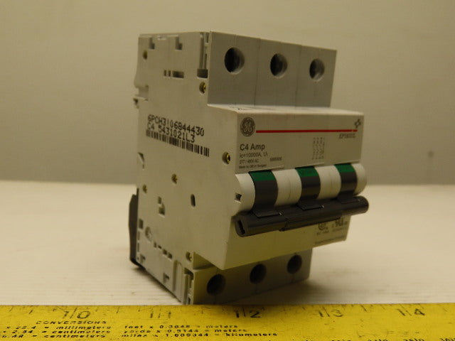 General Electric EP103ULC04 3Pole 277/480VAC Circuit Breaker DIN Rail Mount