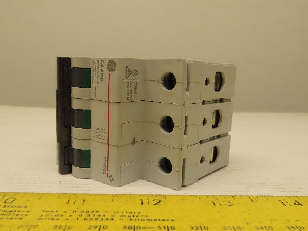 General Electric EP103ULC04 3Pole 277/480VAC Circuit Breaker DIN Rail Mount