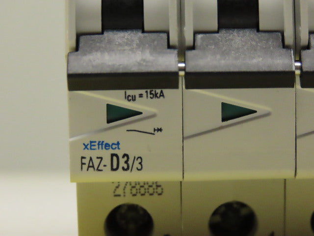 Eaton Cutler Hammer FAZ-D3/3 3AMP 3 Pole Circuit Breaker DIN Rail Mount