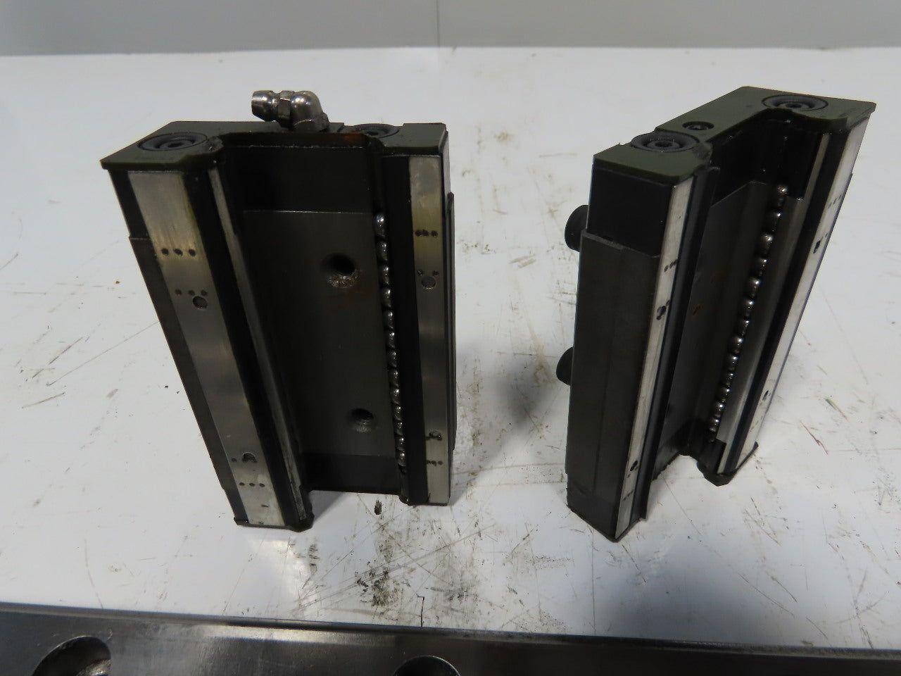 Single Horizontal Side Load Linear Rails W/Bearing Block 36-1/4" Lot of 2