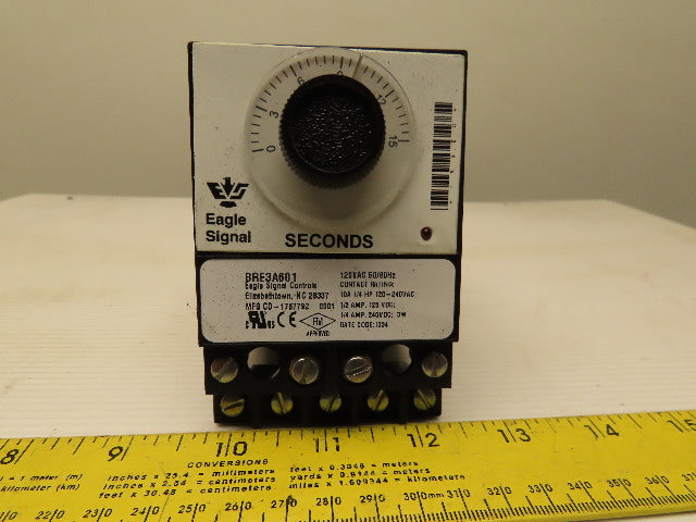 Eagle Signal BRE3A601 Relay Timer 120 Volt 0-15 seconds
