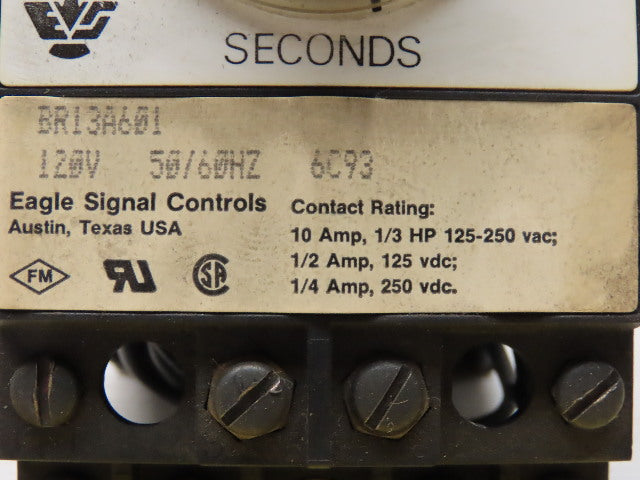Eagle Signal BR13A601 Relay Timer 120 Volt (2) 0-15 Second Cycles