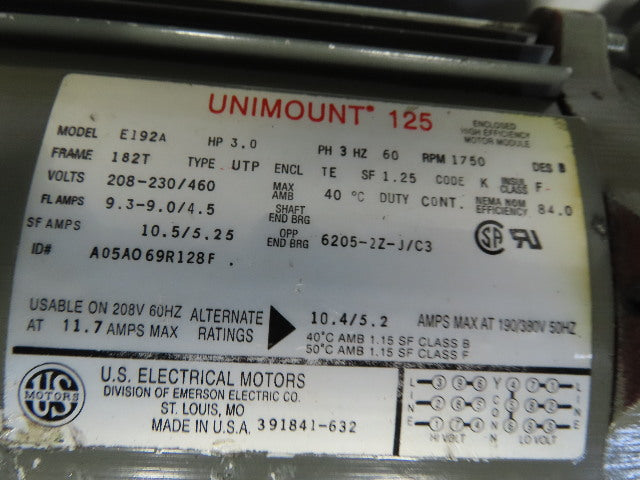 Browning 0cbn20202SB622MT1803 Inline Gear Motor 22:1 Ratio 208-230/460V 3Ph