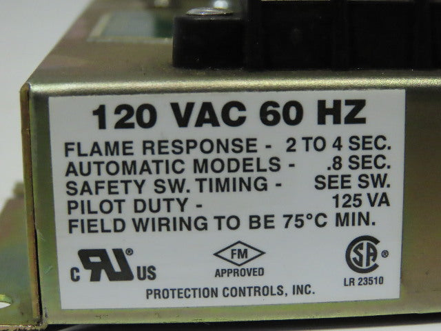 Protection Controls 6642-VL M3102 Single Burner Combustion Safeguard