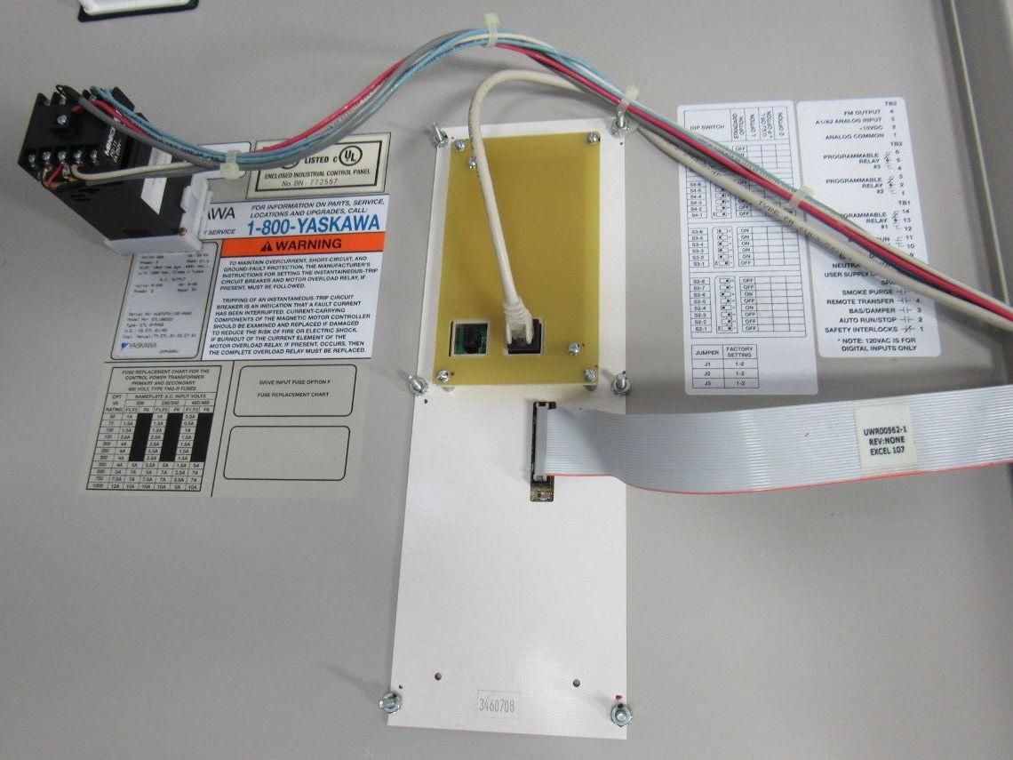 Yaskawa E7LVB052G VFD Drive Bypass Assembly 51KVA 380-480V In 0-480V Out 50/60HZ