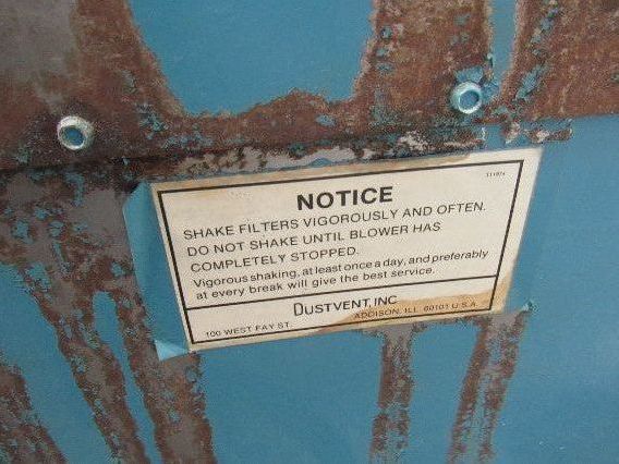 DustVent 3/4-60 Dust collector 3/4Hp 115V 1ph