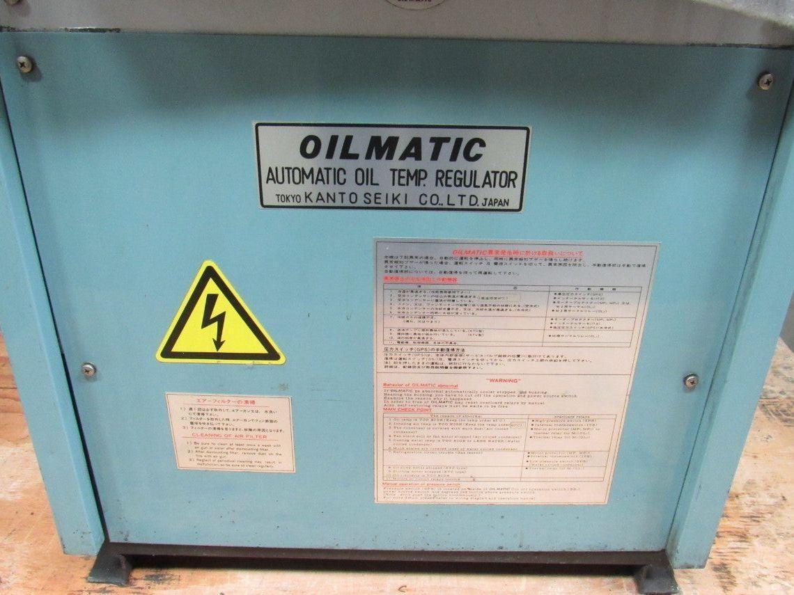 Kanto Seiki KTC-15D0E Oilmatic Hydraulic Oil Chiller Temp Regulator 200/220V 3Ph