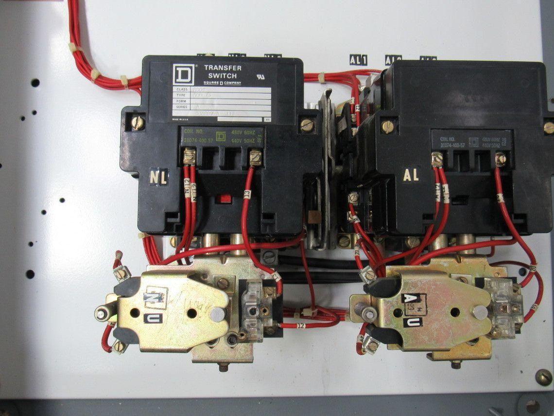 Square D 8901 SQC-8 Ser A 480V 3 Pole 100A Transfer Switch