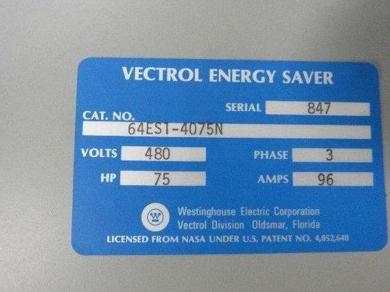 Westinghouse 64ES1-4075N Vectrol 75Hp Solid State Reduced Voltage Starter 480V