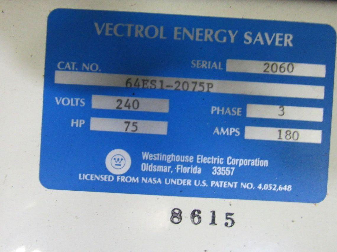 Westinghouse 64ES1-4075N Vectrol 75Hp Solid State Reduced Voltage Starter 480V