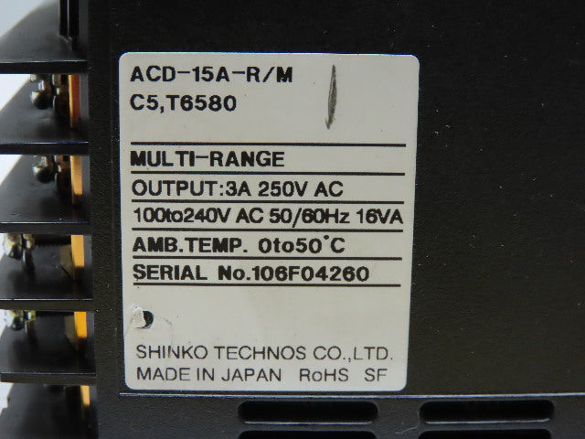 Shinko ACD-15A-R/M Multi-Range Controller 3A 250V 100-240V