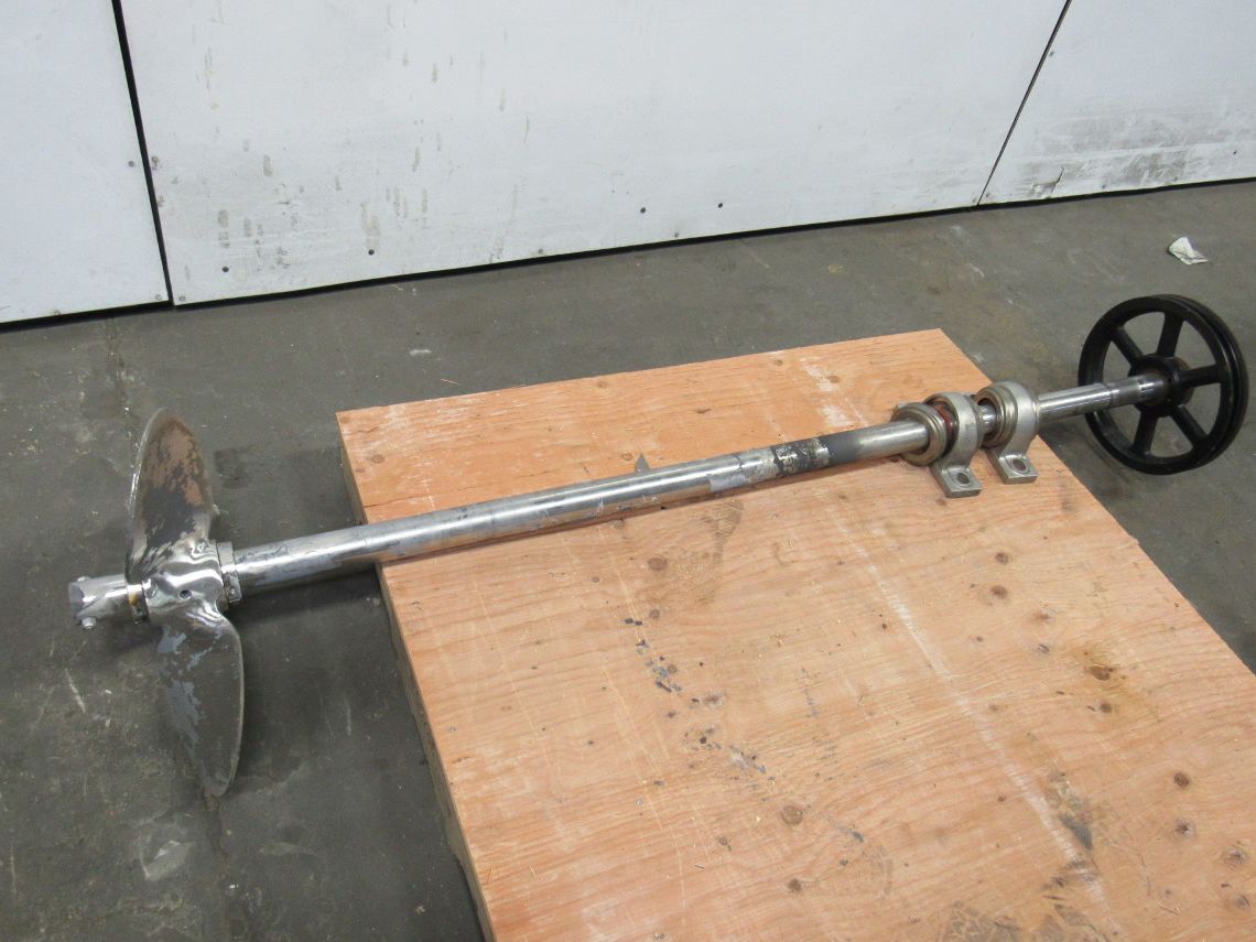 18" Steel 3 Blade Impeller Mixer W/1-15/16" Stainless Steel Shaft 72" OAL