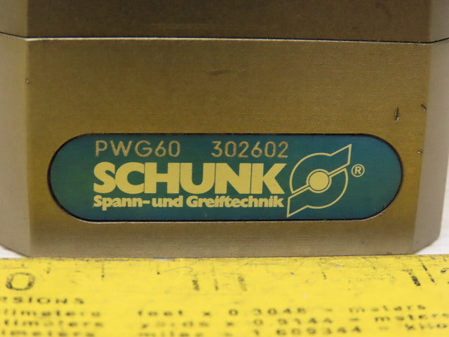 Schunk PWG60 302602 Automation Pneumatic Robot Gripper