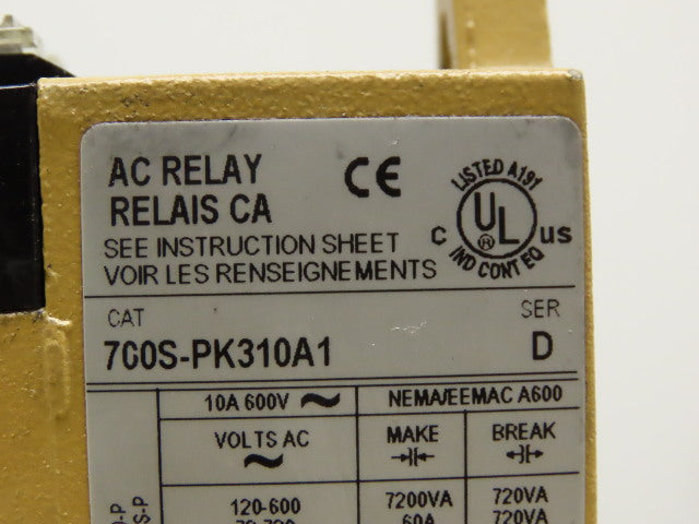 Allen Bradley 700S-PK310A1/D AC Relay Series D