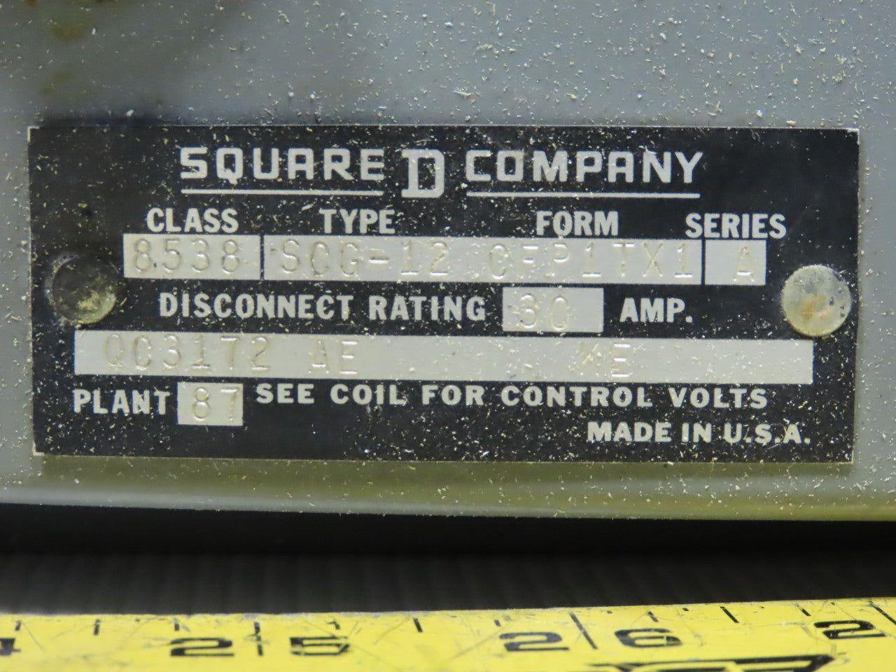 Square D Size 1 8538 SCG12 Combination Motor Starter Controller 8536 SC03D Fused