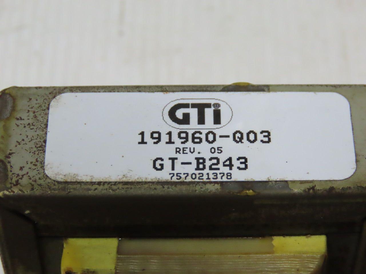 GTI 191960-Q03 Rev 05 GT-B243 Transformer