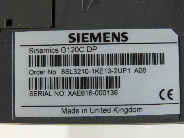 Siemens 6SL3210-1KE13-2UP1 Sinamics G120C DP 1.5HP 380-480V 4.1A