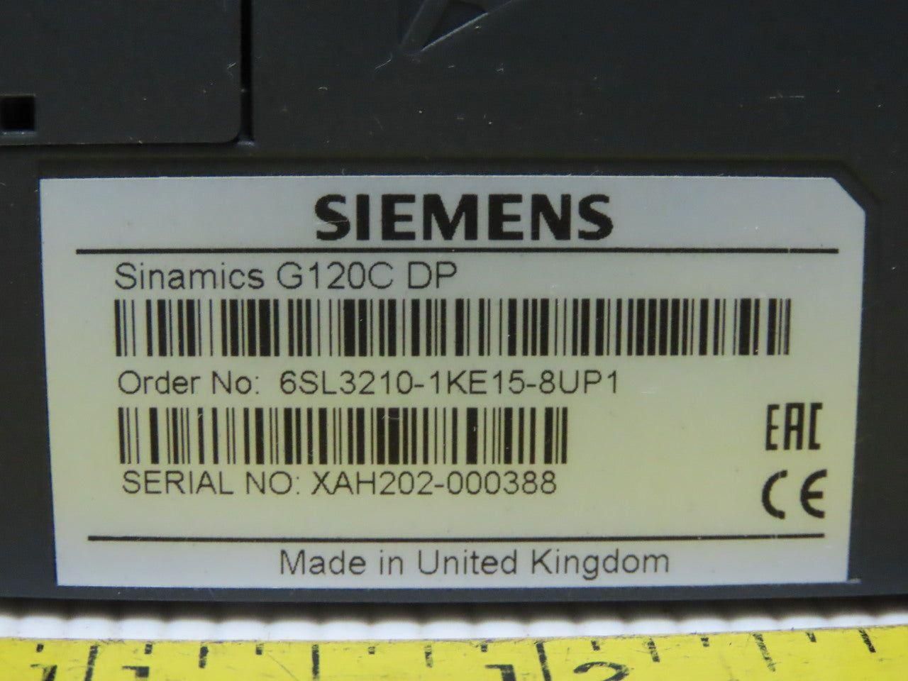 Siemens 6SL3210-1KE15-8UP1 Sinamics G120C DP 380-480V 7.4A