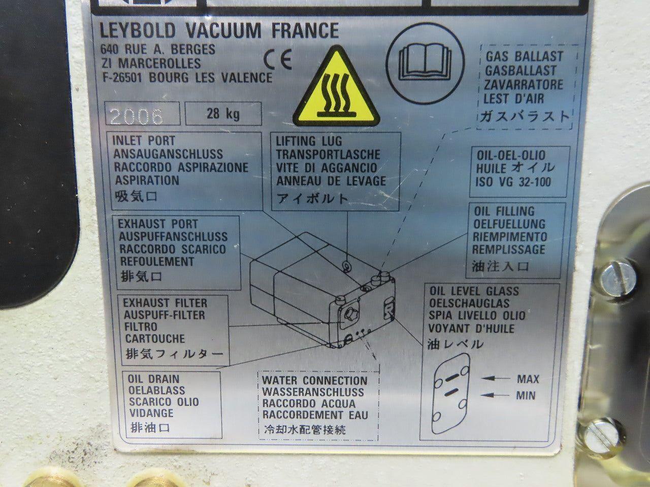 Leybold SV16 BR2W 9550165 Vacuum Pump 200V 50/60Hz