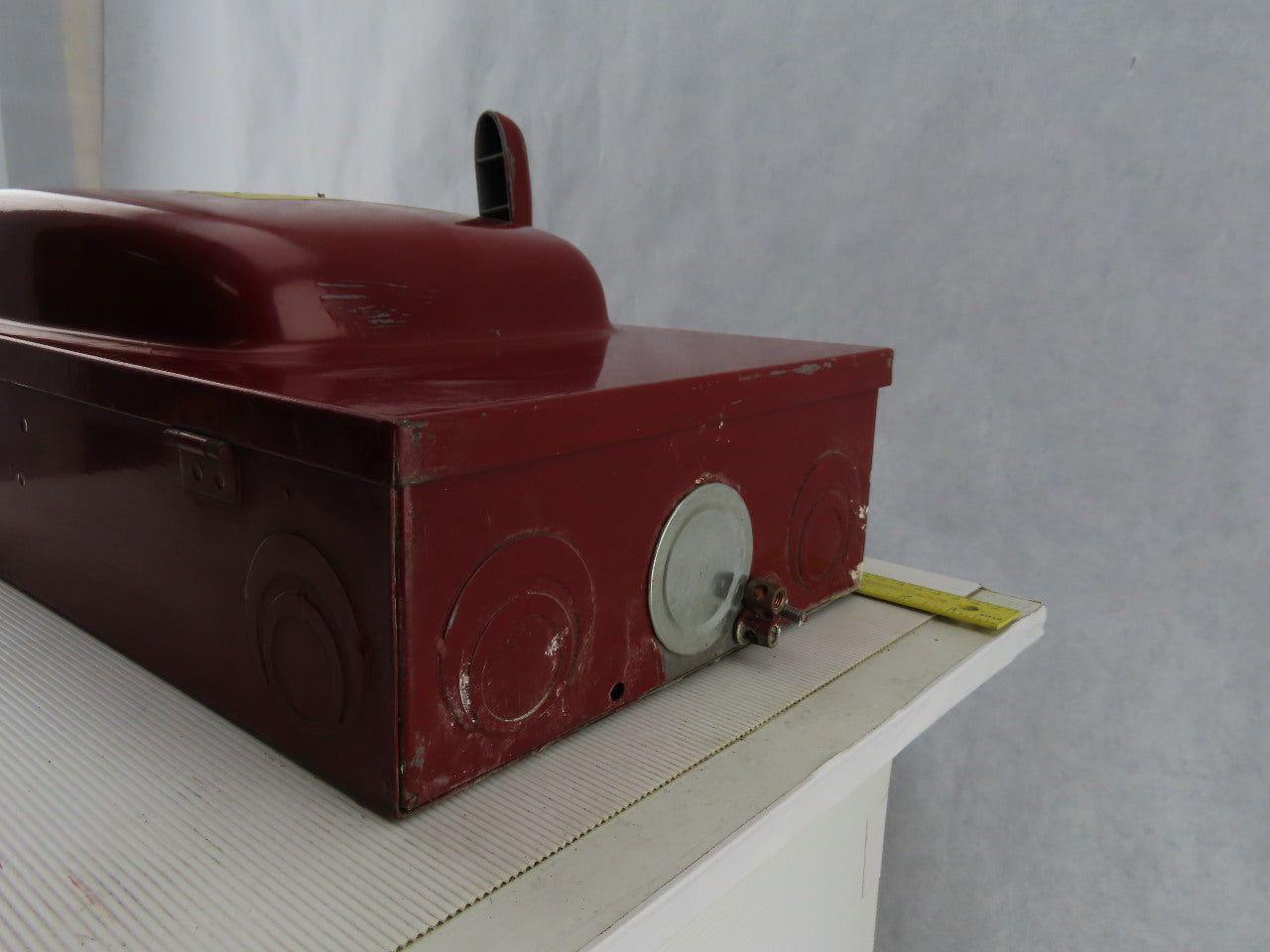 Square D A86343 100A 600V Single Throw Fusible Disconnect Safety Switch