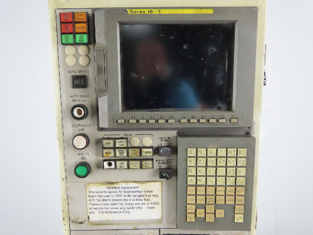 Fuji Machine ANW-30T2 Twin Spindle CNC Lathe Operator Interface Control Panel