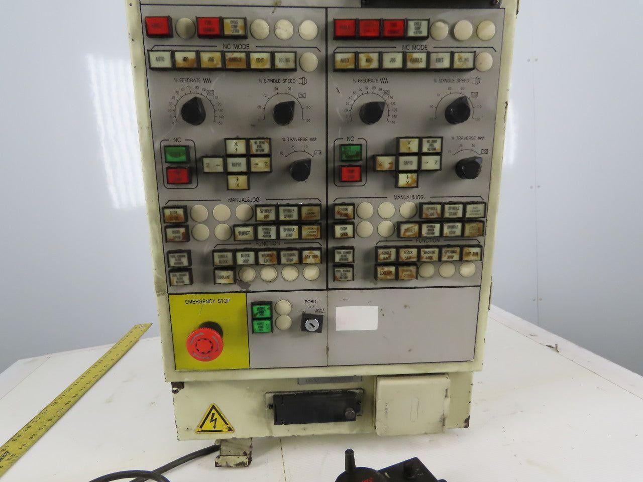 Fuji Machine ANW-30T2 Twin Spindle CNC Lathe Operator Interface Control Panel