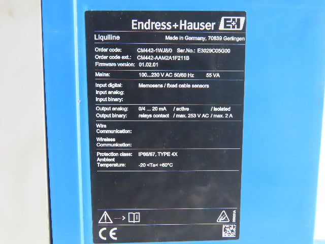 Endress & Hauser CM442-1WJ8/0 Liquiline M CM42 Transmitter 200-230V 55VA