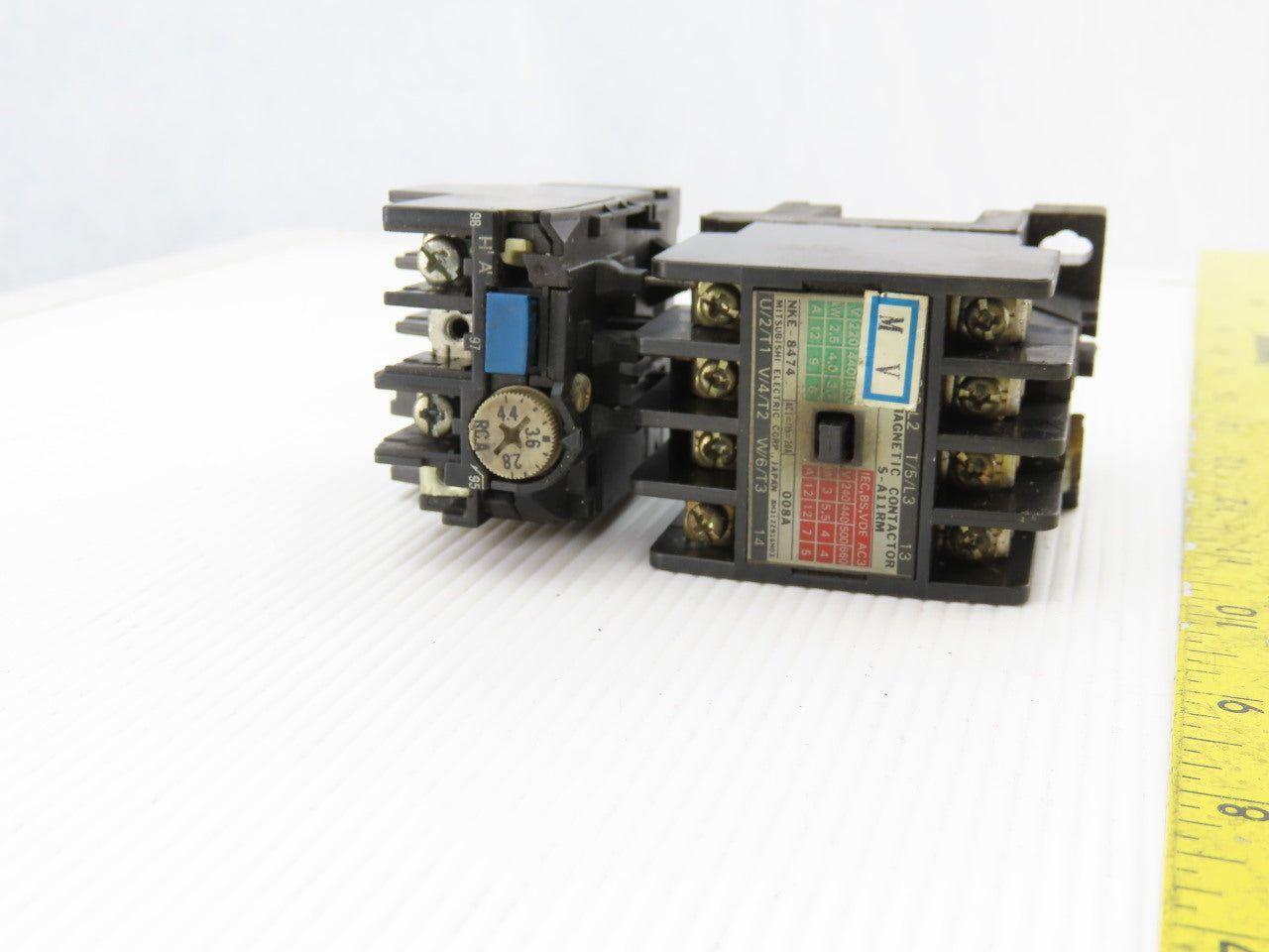Mitsubishi Electric S-A11RM Magnetic Contactor W/2.8-4.4A Over Load Relay