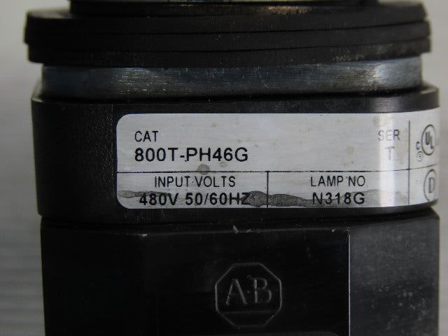 Allen Bradley 800T-PH46G/T 480V Green Light Series T