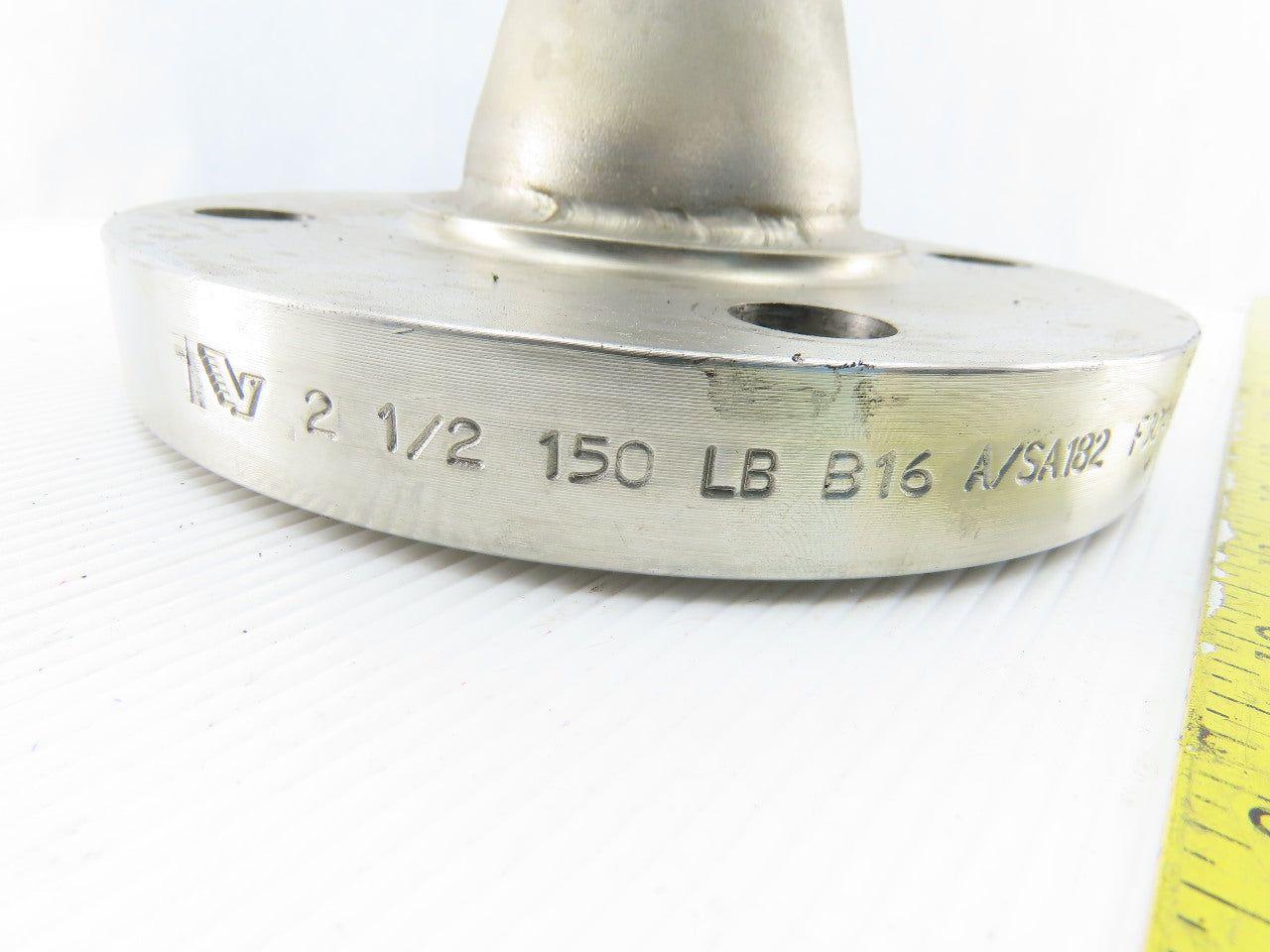 2-1/2" to 1-1/2"x 8-1/2" 304 Stainless Steel Flanged Reducing Coupling Connector