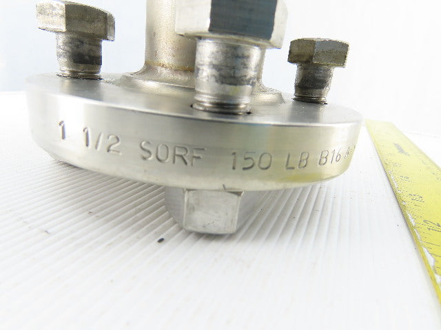 2-1/2" to 1-1/2"x 8-1/2" 304 Stainless Steel Flanged Reducing Coupling Connector