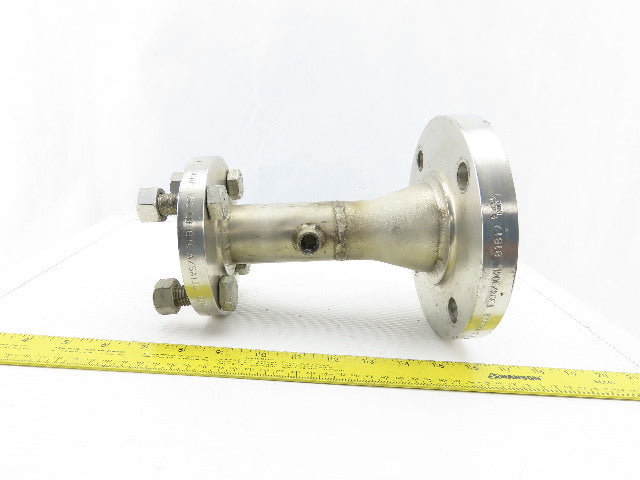 2-1/2" to 1-1/2"x 8-1/2" 304 Stainless Steel Flanged Reducing Coupling Connector