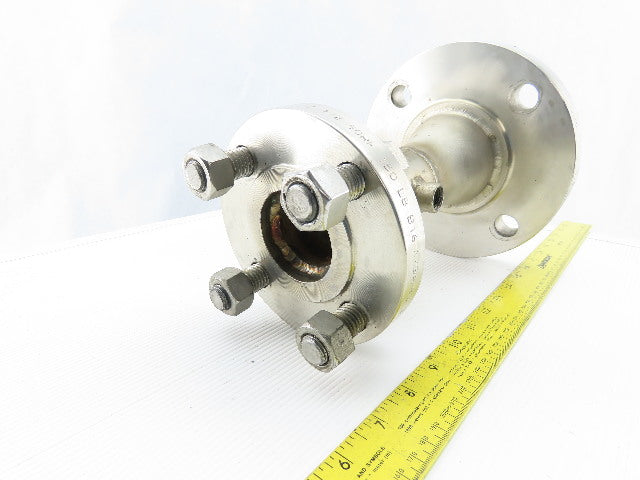 2-1/2" to 1-1/2"x 8-1/2" 304 Stainless Steel Flanged Reducing Coupling Connector