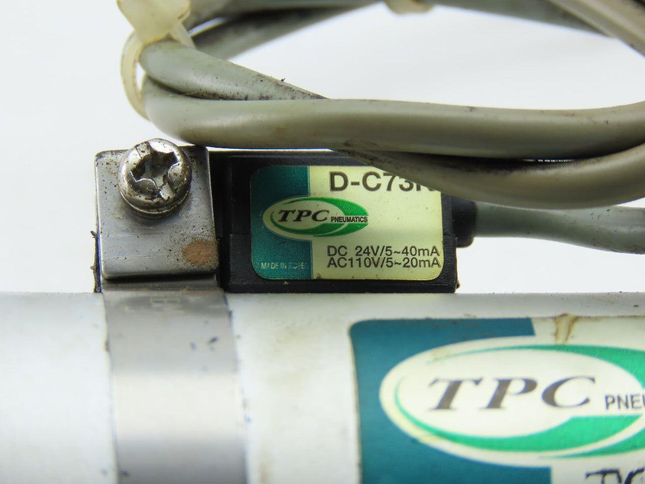TPC TCDMCH30-75Y D-C73K Pneumatic Air Cylinder From a Hyundai HIT15S CNC Lathe