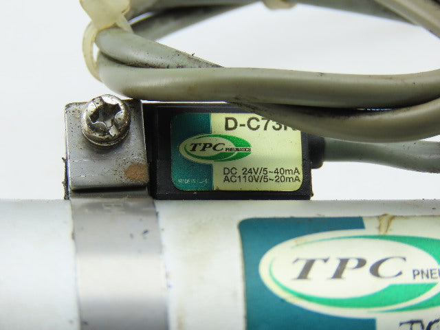 TPC TCDMCH30-75Y D-C73K Pneumatic Air Cylinder From a Hyundai HIT15S CNC Lathe