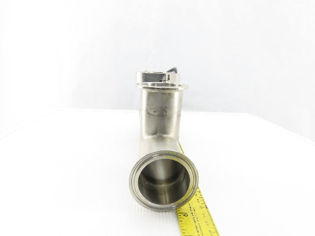 2" 4 Way Double Branch Stainless Steel Sanitary Tee