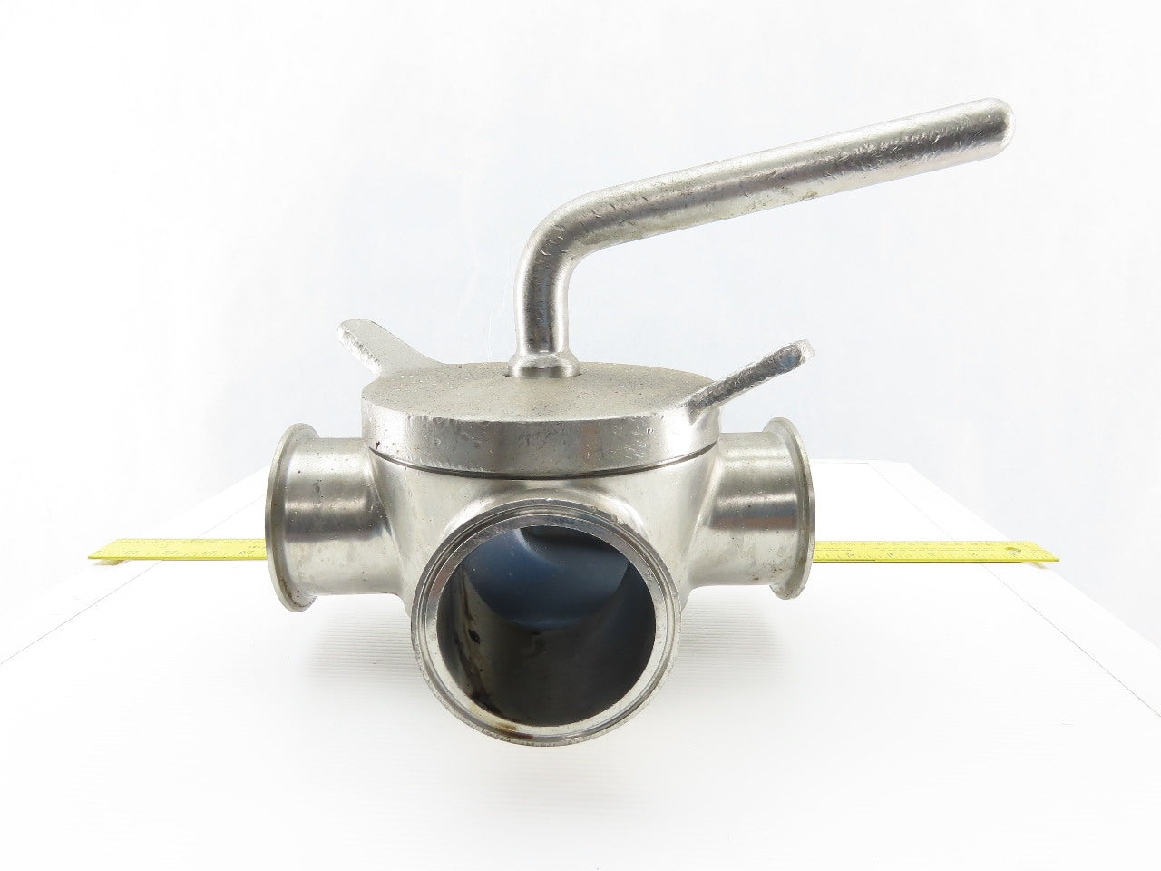 3" Stainless Steel Sanitary 3 Way Diverting Plug Valve