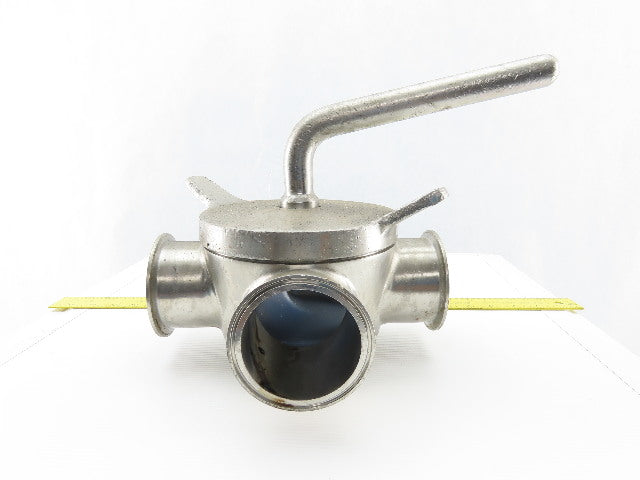 3" Stainless Steel Sanitary 3 Way Diverting Plug Valve