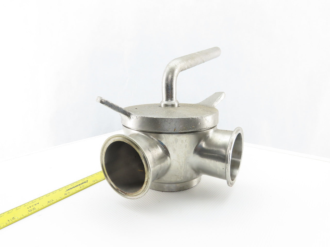 3" Stainless Steel Sanitary 3 Way Diverting Plug Valve
