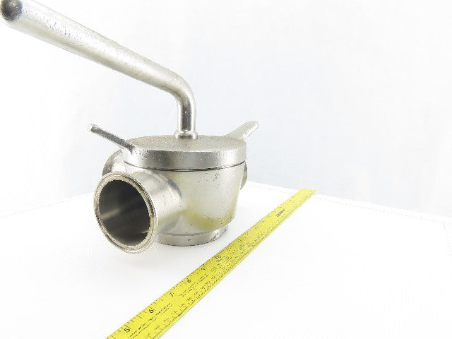 3" Stainless Steel Sanitary 3 Way Diverting Plug Valve