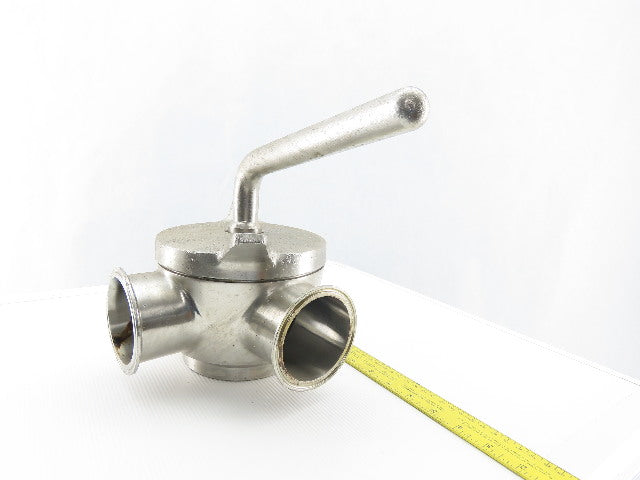 3" Stainless Steel Sanitary 3 Way Diverting Plug Valve