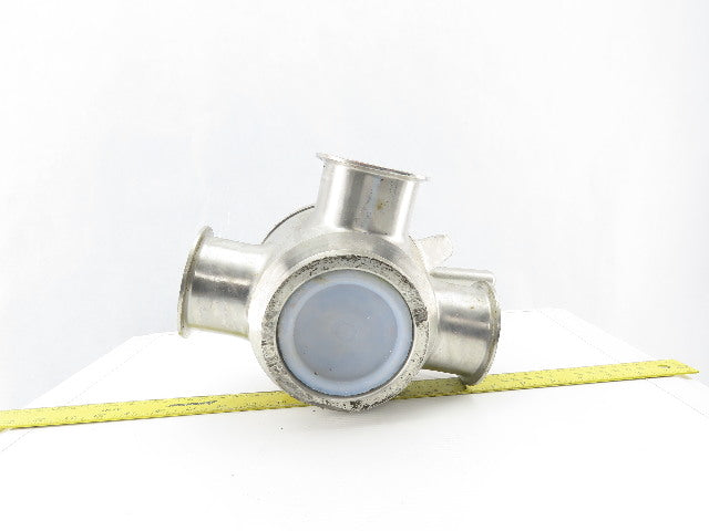 3" Stainless Steel Sanitary 3 Way Diverting Plug Valve