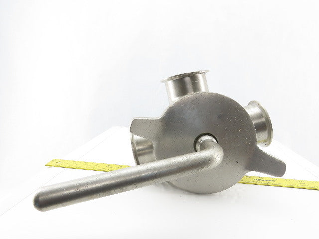 3" Stainless Steel Sanitary 3 Way Diverting Plug Valve