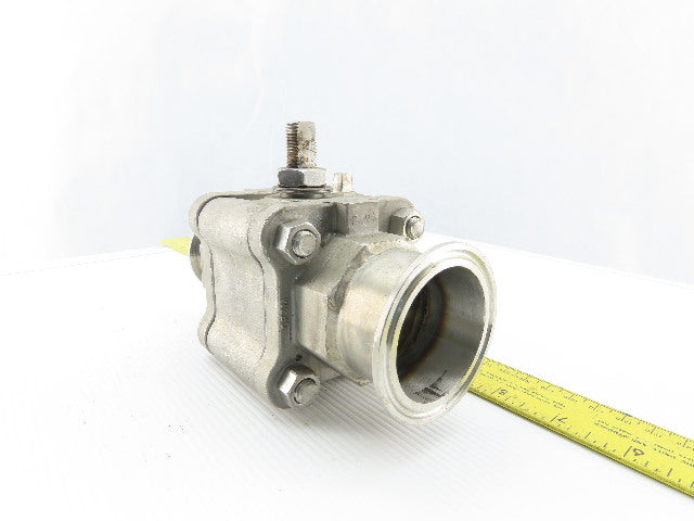 2" To 1-1/2" Stainless Steel Sanitary Ball Valve Reducer