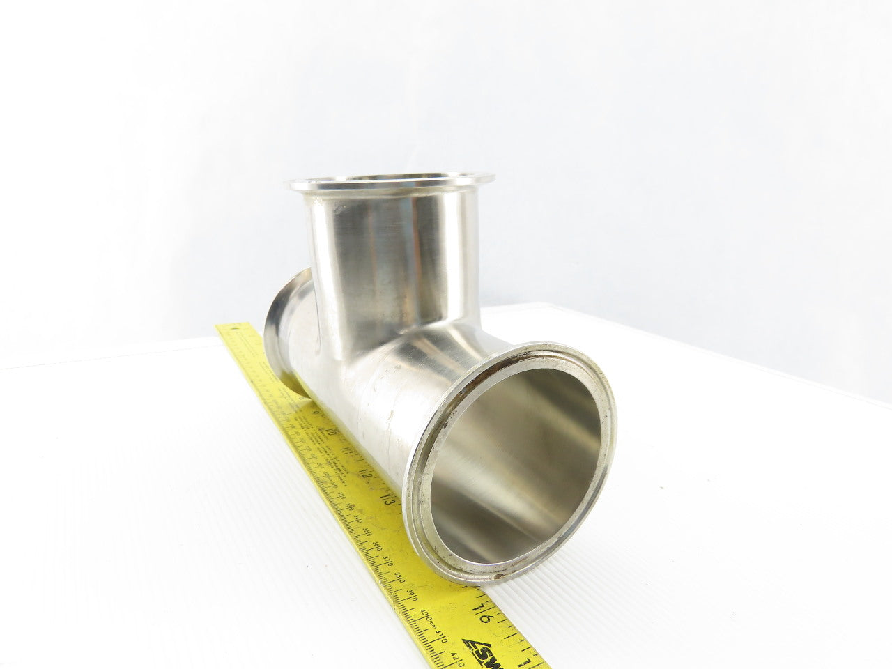3" Flanged Stainless Steel Sanitary Tee Fitting 7-1/2"