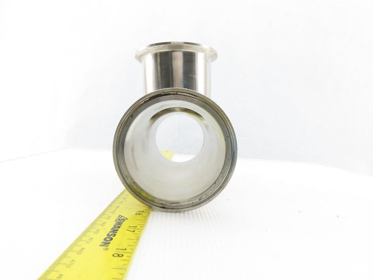3" Flanged Stainless Steel Sanitary Tee Fitting 7-1/2"